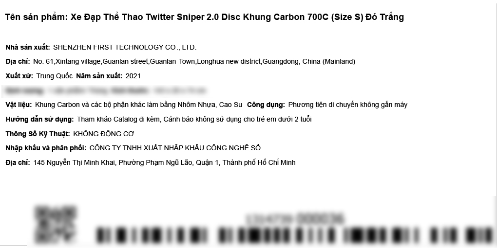 Xe Đạp Thể Thao Road Twitter Sniper 2.0 Disc 29 inch Size S