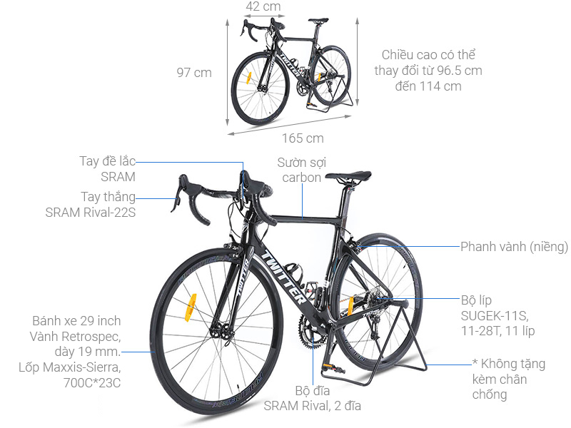 Xe đạp thể thao Road Twitter T10 Pro C Brake Main 29 inch