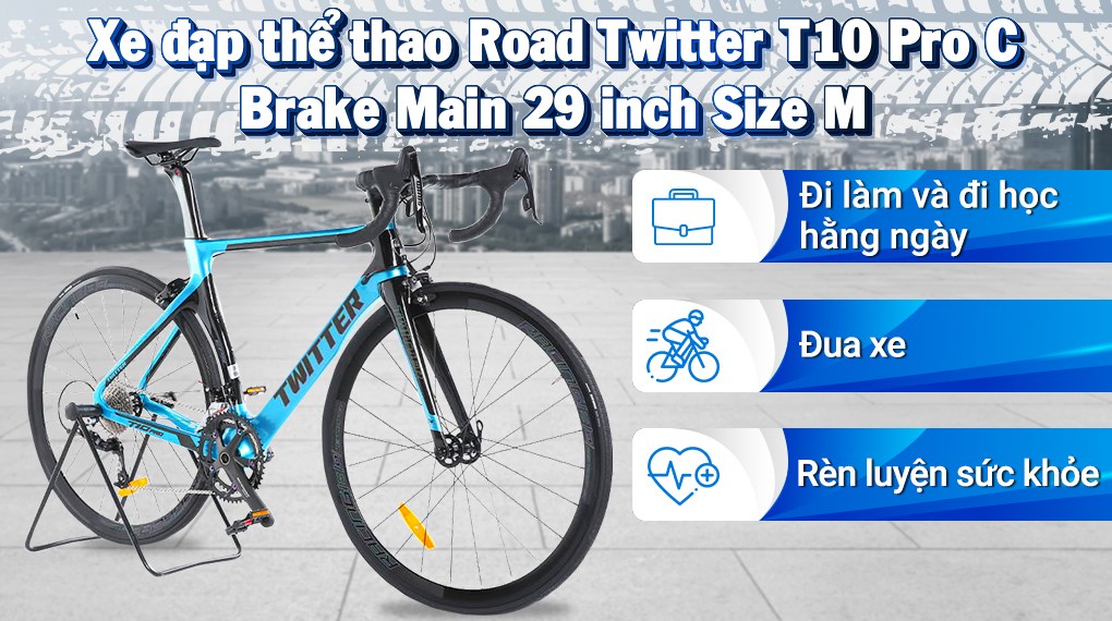 Xe Đạp Thể Thao Road Twitter T10 Pro C Brake Main 29 inch Size M