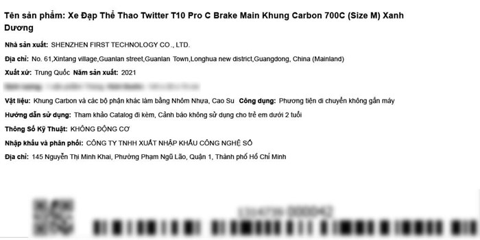 Xe Đạp Thể Thao Road Twitter T10 Pro C Brake Main 29 inch Size M Màu Xanh Dương