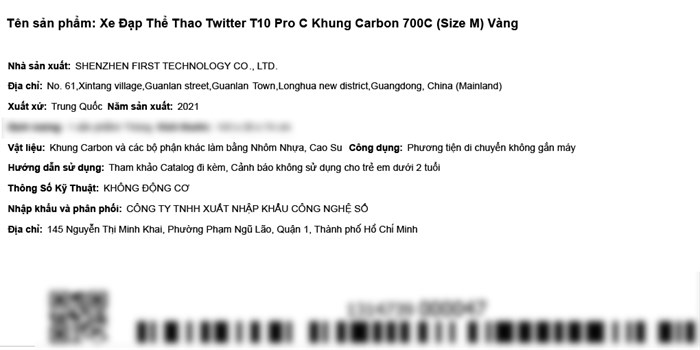 Xe Đạp Thể Thao Road Twitter T10 Pro C 29 inch Size M Màu Vàng