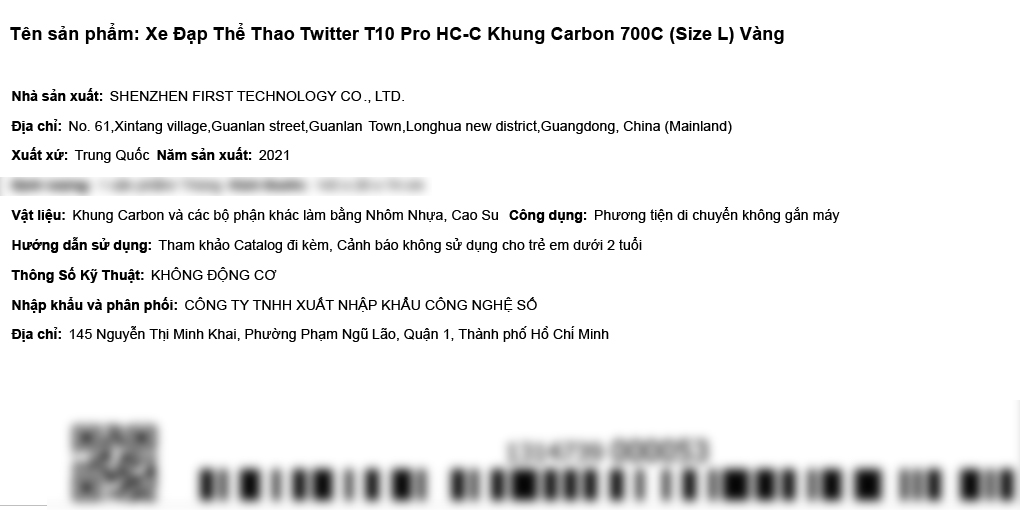 Xe Đạp Thể Thao Road Twitter T10 Pro HC-C 29 inch Size L