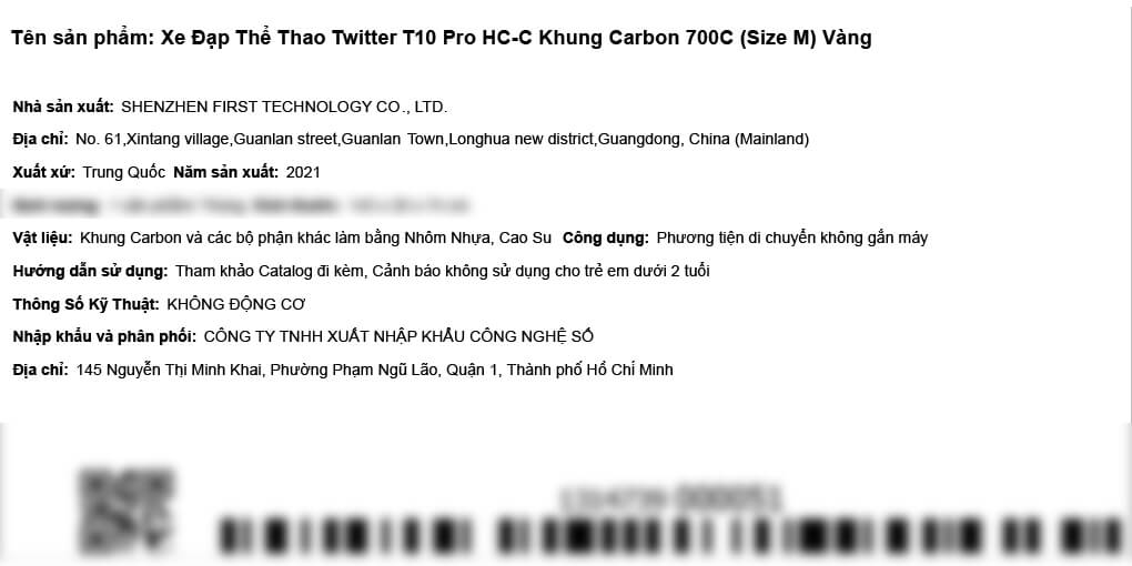 Xe Đạp Thể Thao Road Twitter T10 Pro HC-C 29 inch Size M - 16