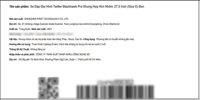 Xe Đạp Địa Hình MTB Twitter Blackhawk Pro 27.5 inch Size S Màu Đen