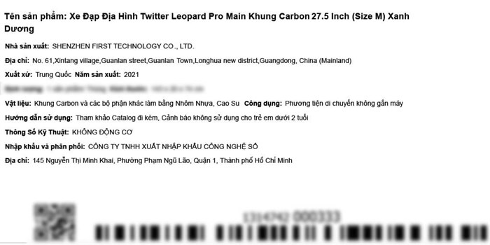 Xe Đạp Địa Hình MTB Twitter Leopard Pro Main 27.5 inch Size M