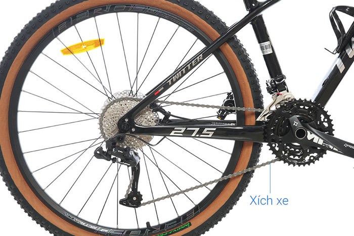 Xe Đạp Địa Hình MTB Twitter Leopard Pro Main 27.5 inch Size S Màu Đen