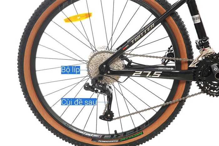 Xe Đạp Địa Hình MTB Twitter Leopard Pro Main 27.5 inch Size S Màu Đen