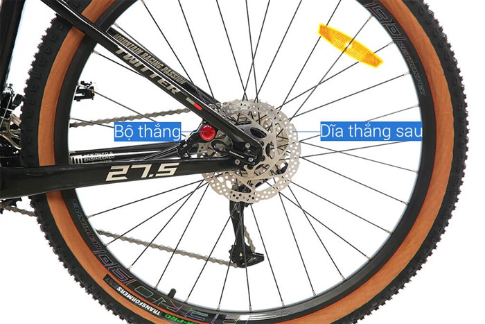 Xe Đạp Địa Hình MTB Twitter Leopard Pro Main 27.5 inch Size S Màu Đen