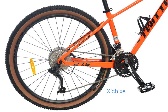 Xe Đạp Địa Hình MTB Twitter Leopard Pro Main 27.5 inch Size S Màu Cam