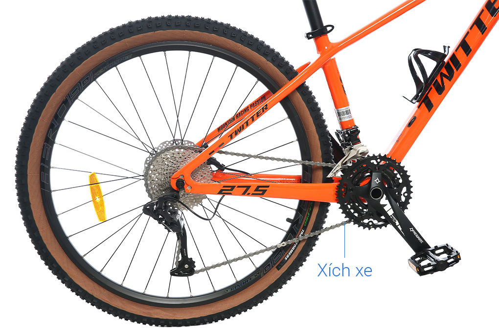 Xe Đạp Địa Hình MTB Twitter Leopard Pro Main 27.5 inch Size S Màu Cam