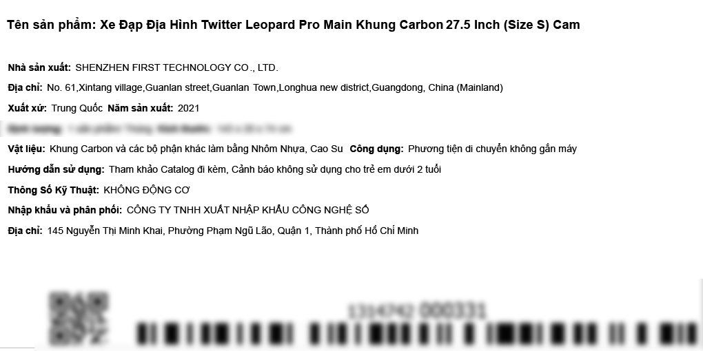 Xe Đạp Địa Hình MTB Twitter Leopard Pro Main 27.5 inch Size S Màu Cam