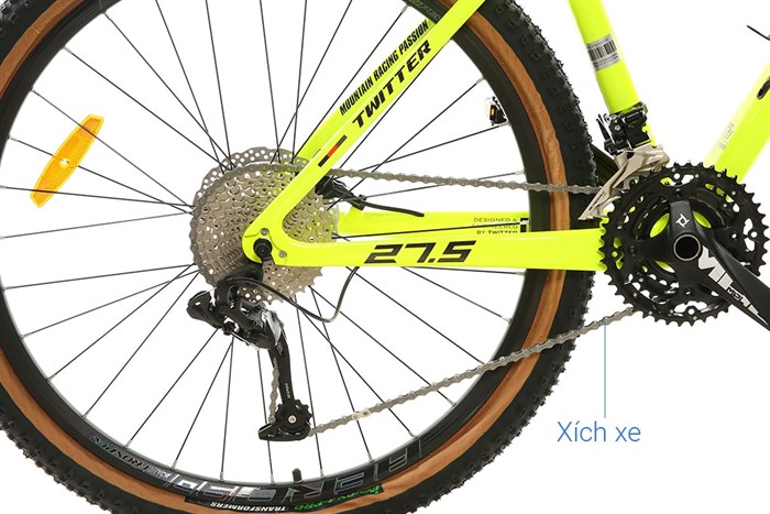 Xe Đạp Địa Hình MTB Twitter Leopard Pro Main 27.5 inch Size S Màu Vàng