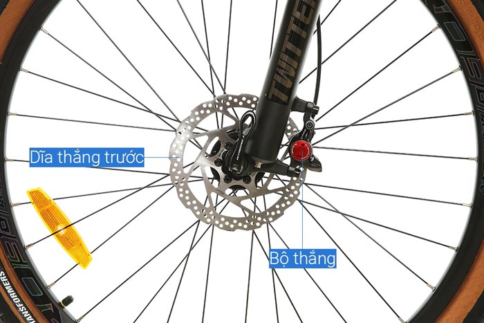 Xe Đạp Địa Hình MTB Twitter Leopard Pro Main 27.5 inch Size S Màu Vàng