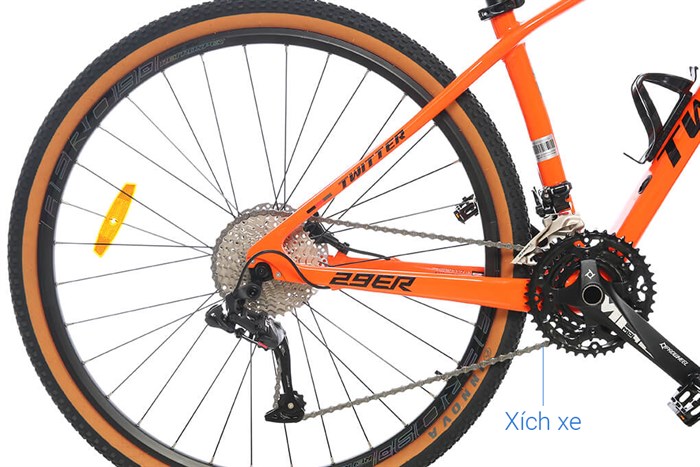 Xe Đạp Địa Hình MTB Twitter Leopard Pro Main 29 inch Size S Màu Cam