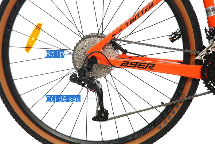 Xe Đạp Địa Hình MTB Twitter Leopard Pro Main 29 inch Size S Màu Cam