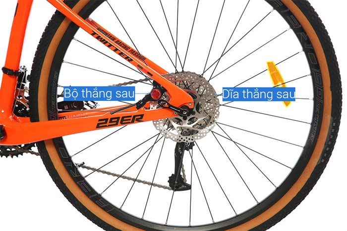 Xe Đạp Địa Hình MTB Twitter Leopard Pro Main 29 inch Size S Màu Cam