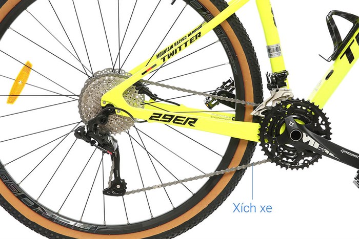 Xe Đạp Địa Hình MTB Twitter Leopard Pro Main 29 inch Size S Màu Vàng