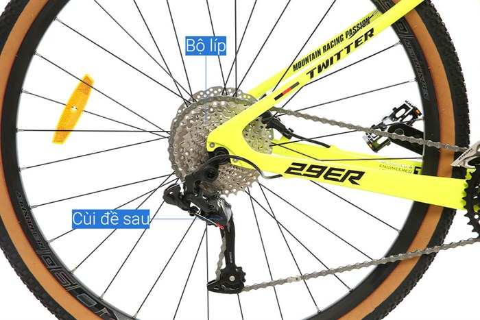 Xe Đạp Địa Hình MTB Twitter Leopard Pro Main 29 inch Size S Màu Vàng