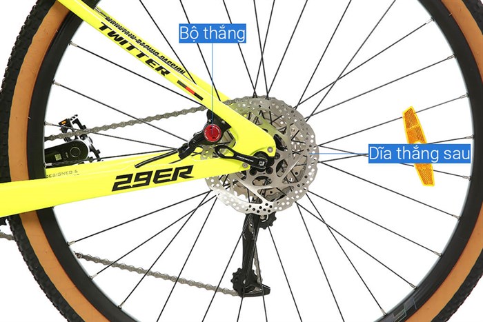 Xe Đạp Địa Hình MTB Twitter Leopard Pro Main 29 inch Size S Màu Vàng