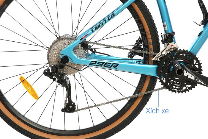 Xe Đạp Địa Hình MTB Twitter Leopard Pro Main 29 inch Size S Màu Xanh Dương