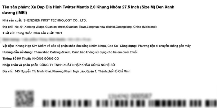 Xe Đạp Địa Hình MTB Twitter Mantis 2.0 27.5 inch Size M