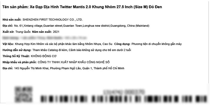 Xe Đạp Địa Hình MTB Twitter Mantis 2.0 27.5 inch Size M