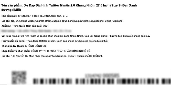 Xe Đạp Địa Hình MTB Twitter Mantis 2.0 27.5 inch Size S