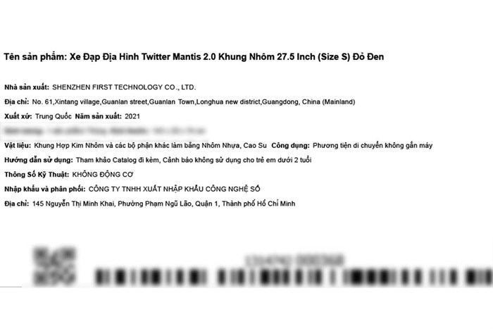 Xe Đạp Địa Hình MTB Twitter Mantis 2.0 27.5 inch Size S