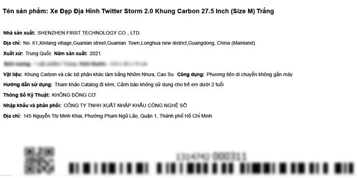 Xe Đạp Địa Hình MTB Twitter Storm 2.0 27.5 inch Size M Màu Trắng