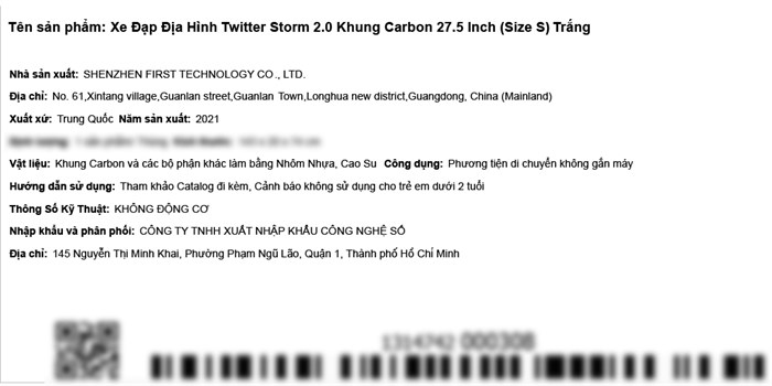 Xe Đạp Địa Hình MTB Twitter Storm 2.0 27.5 inch Size S