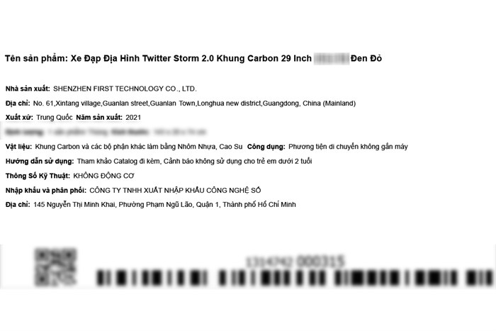 Xe Đạp Địa Hình MTB Twitter Storm 2.0 29 inch (Size S) Màu Đen - Đỏ