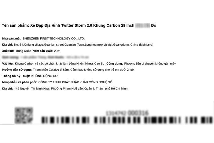 Xe Đạp Địa Hình MTB Twitter Storm 2.0 29 inch (Size S) Màu Đỏ