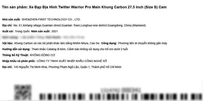 Xe Đạp Địa Hình MTB Twitter Warrior Pro Main 27.5 inch Size S