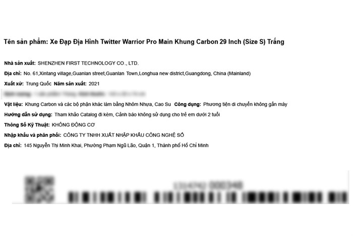 Xe Đạp Địa Hình MTB Twitter Warrior Pro Main 29 inch Size S