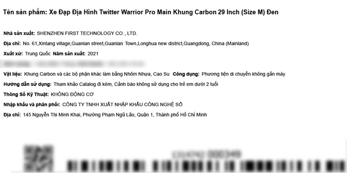 Xe Đạp Địa Hình MTB Twitter Warrior Pro Main 29 inch Size S