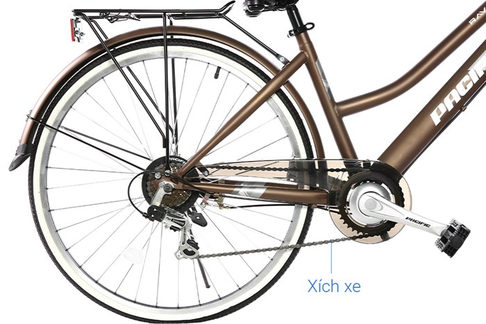 Xe Đạp Đường Phố City Pacific Ravella XT 26 inch Màu Nâu