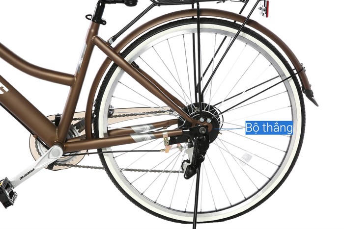 Xe Đạp Đường Phố City Pacific Ravella XT 26 inch Màu Nâu