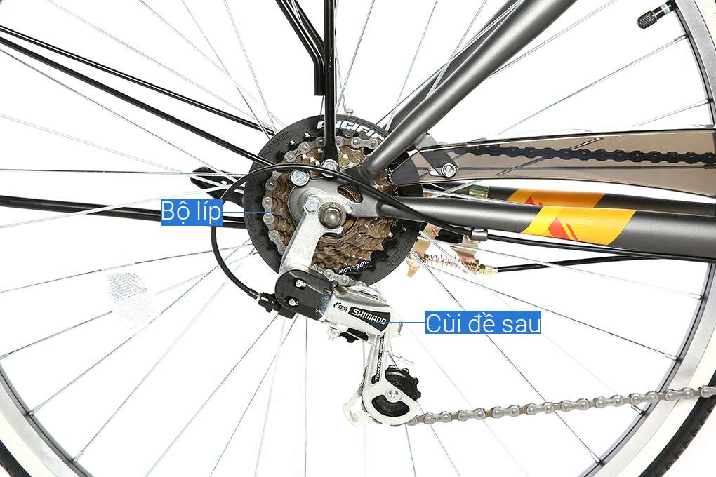 Xe Đạp Đường Phố City Pacific Ravella XT 26 inch Màu Xám