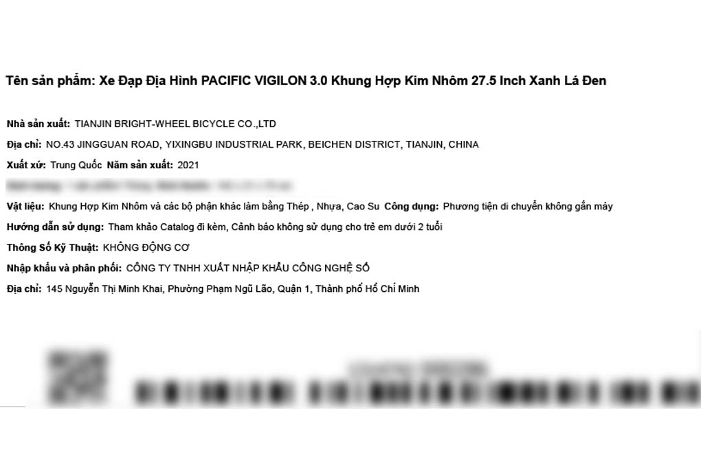 Xe Đạp Địa Hình MTB Pacific Vigilon 3.0 27.5 inch Màu Đen - Xanh lá