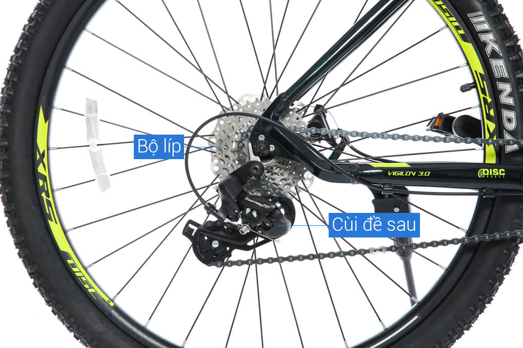Xe Đạp Địa Hình MTB Pacific Vigilon 3.0 27.5 inch Màu Đen - Xanh lá