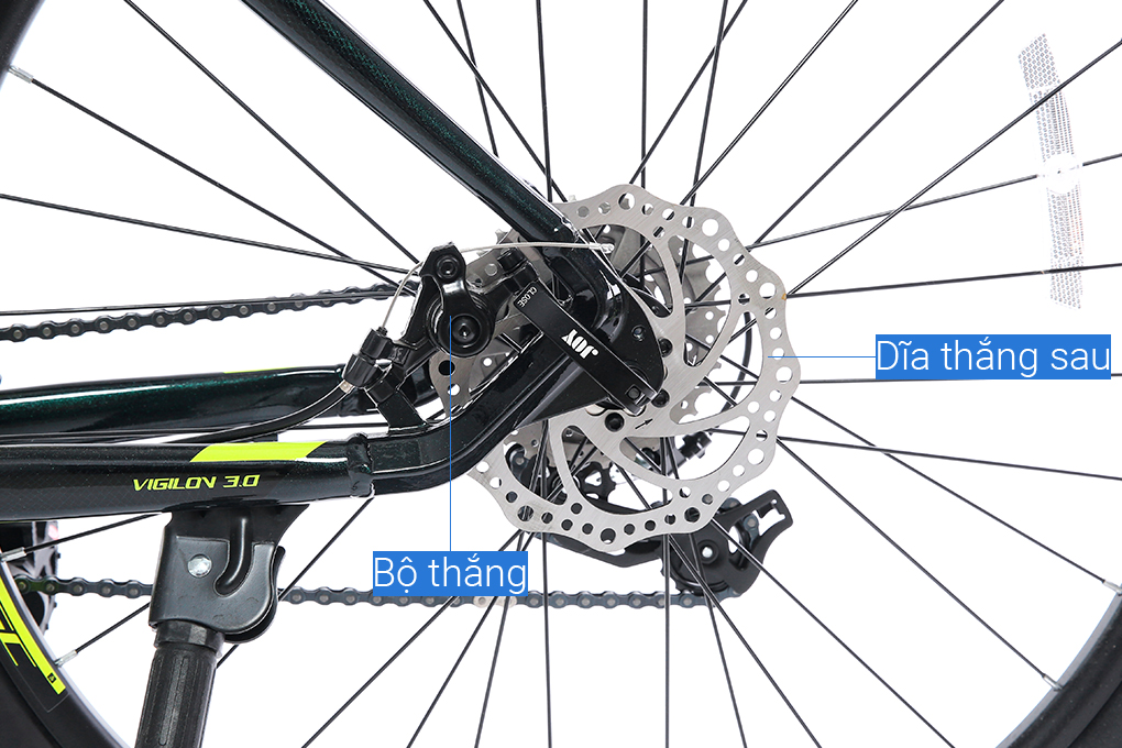 Xe Đạp Địa Hình MTB Pacific Vigilon 3.0 27.5 inch Màu Đen - Xanh lá
