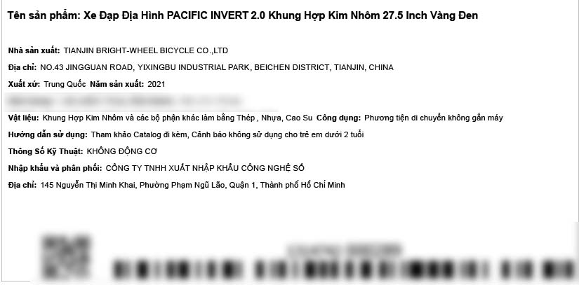 Xe Đạp Địa Hình MTB Pacific Invert 2.0 27.5 inch Màu Vàng