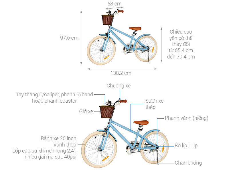 Xe Đạp Trẻ Em Royal Baby RB20B-6-3 20 inch