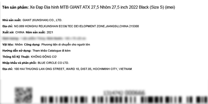 Xe Đạp Địa Hình MTB Giant ATX 27,5 (2022) 27.5 inch Size S