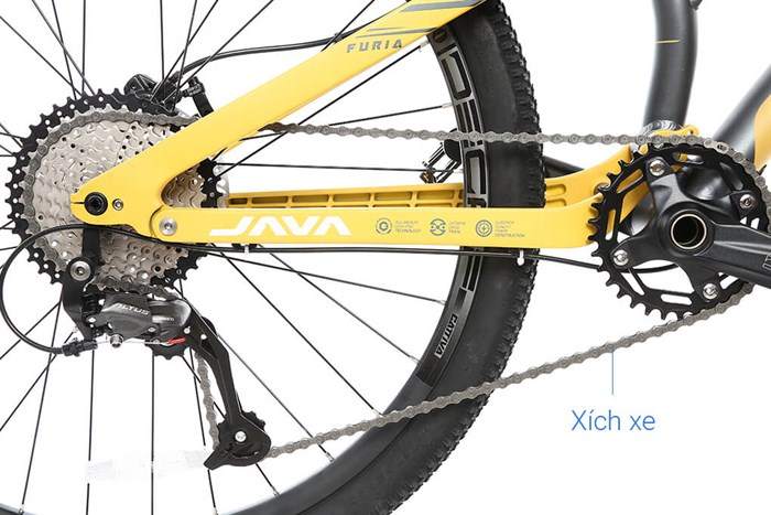 Xe Đạp Địa Hình MTB Java 650B-Furia-Sus-9S 27.5 inch Size M Màu Vàng