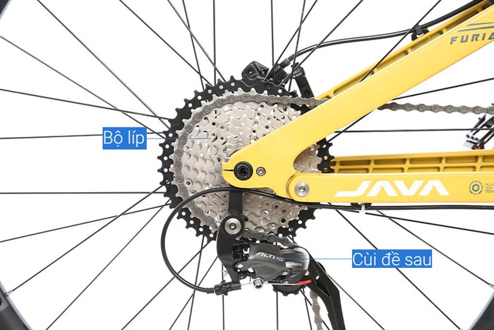 Xe Đạp Địa Hình MTB Java 650B-Furia-Sus-9S 27.5 inch Size M Màu Vàng