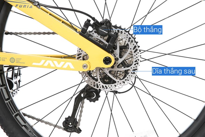 Xe Đạp Địa Hình MTB Java 650B-Furia-Sus-9S 27.5 inch Size M Màu Vàng