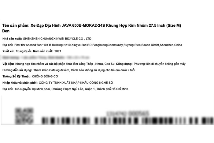 Xe Đạp Địa Hình MTB Java 650B-Moka2-24S 27.5 inch Size M