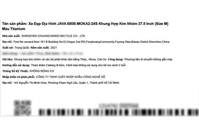 Xe Đạp Địa Hình MTB Java 650B-Moka2-24S 27.5 inch Size M