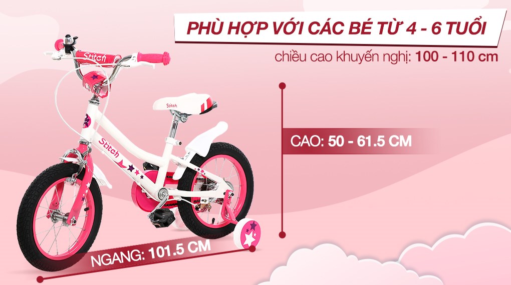 Xe Đạp Trẻ Em Stitch Goya Rabbit JY902-14 14 inch